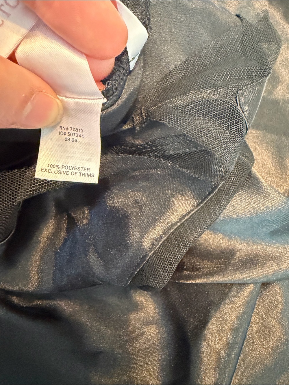Victoria's Secret Black Long Silky Slip with Mesh Trim - Picture 10 of 10